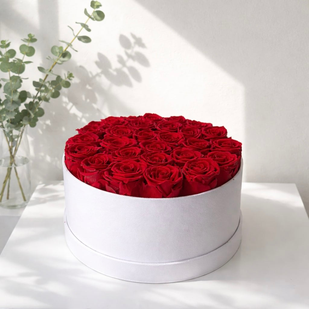 27 Preserved Red Roses in Luxury Box