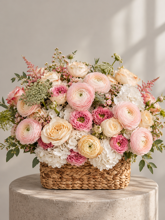 Blush Garden Basket